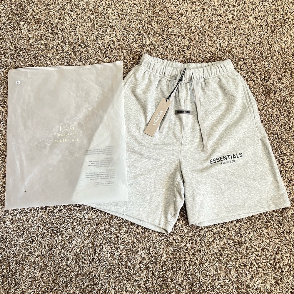 Essentials Light Gray Men's Athletic Shorts